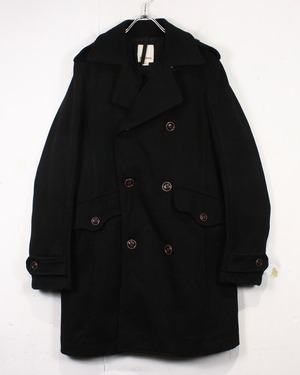 【Caka act2】“DIESEL” Black Color Wool Pea Coat