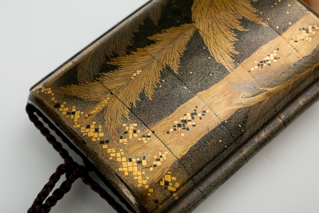 輪島塗 棗 金銀色絵 花文蒔絵 内梨子地 白っぽかっ 茶道具 漆器 漆