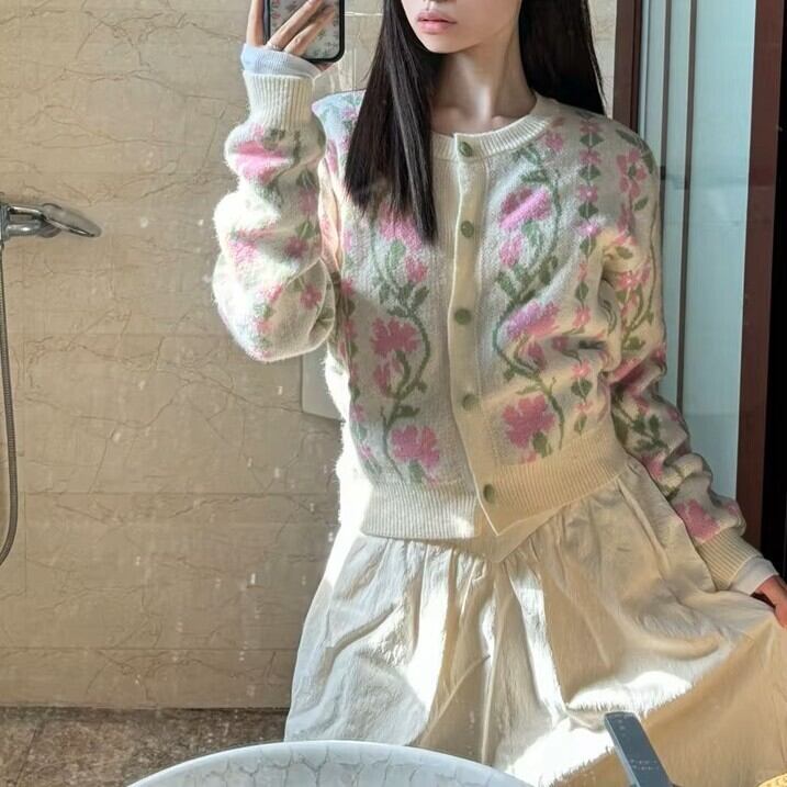 ヴィンテージフラワーカーディガン