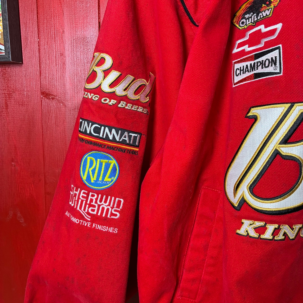 CHASE by JH Budweiser レーシングジャケット　赤　フルデコ　XL