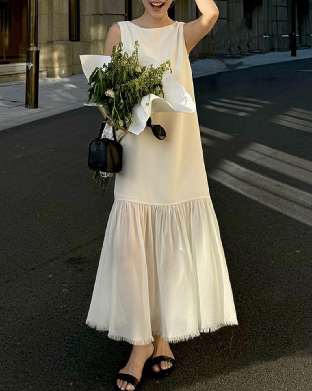 ボートネックティアードワンピース S25517