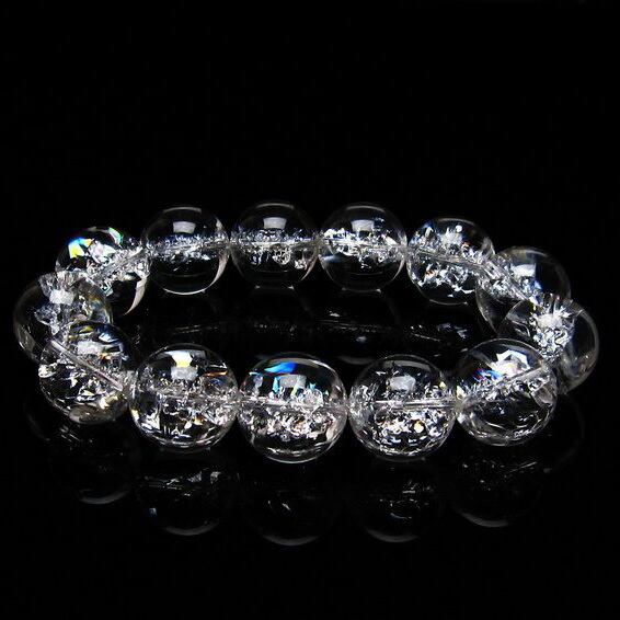 アイリスクォーツ 水晶 ブレスレット 18mm 一点物 おまかせ便 111-20248