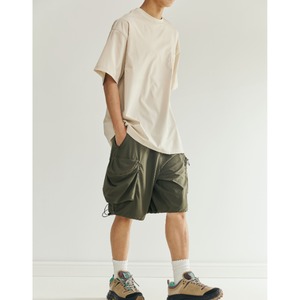 Side pocket design short pants C4159