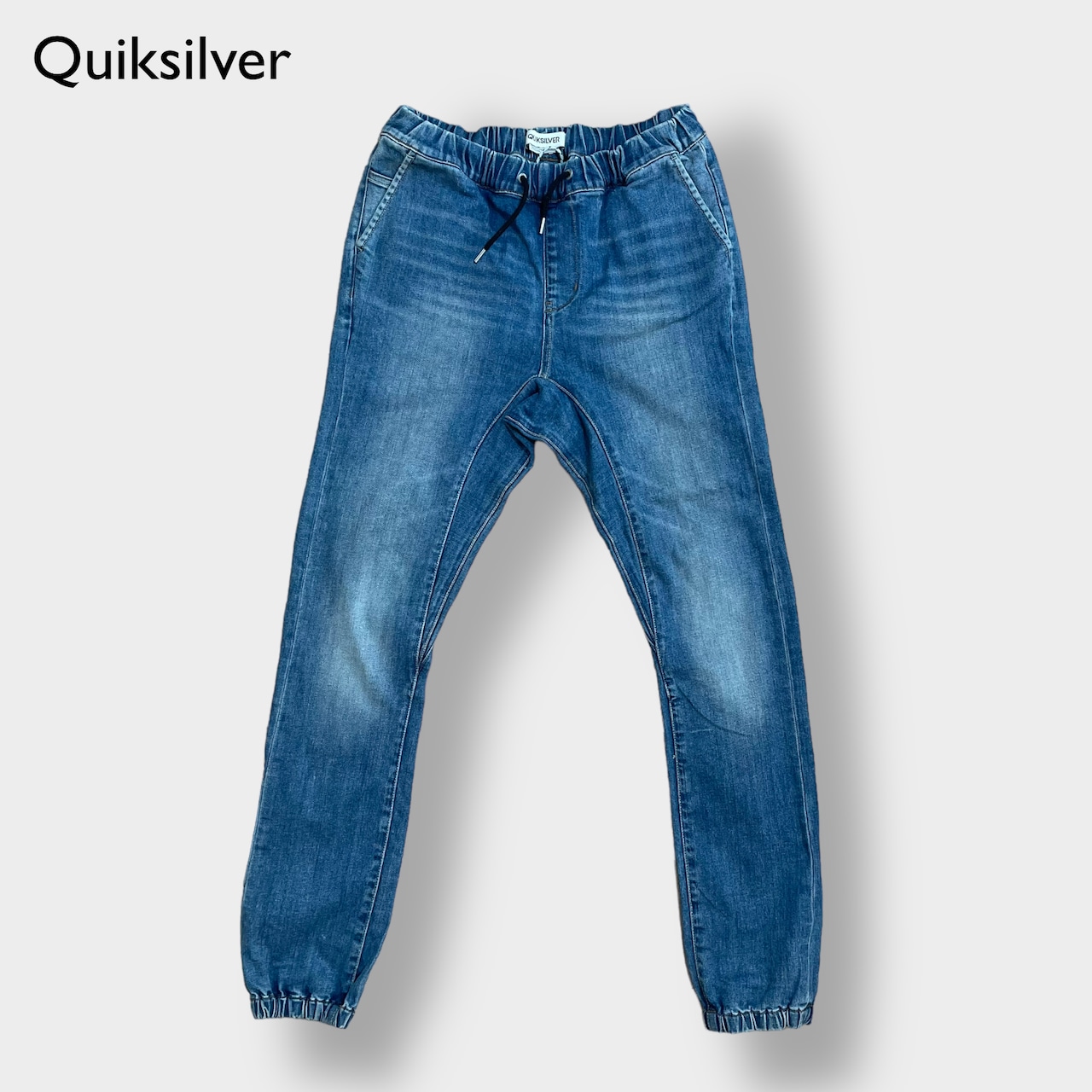 Quiksilver デニム ジョガーパンツ イージーパンツ アウトドア クライミングパンツ ジーンズ ジーパン スリム クイックシルバー スケボー ボード S US古着