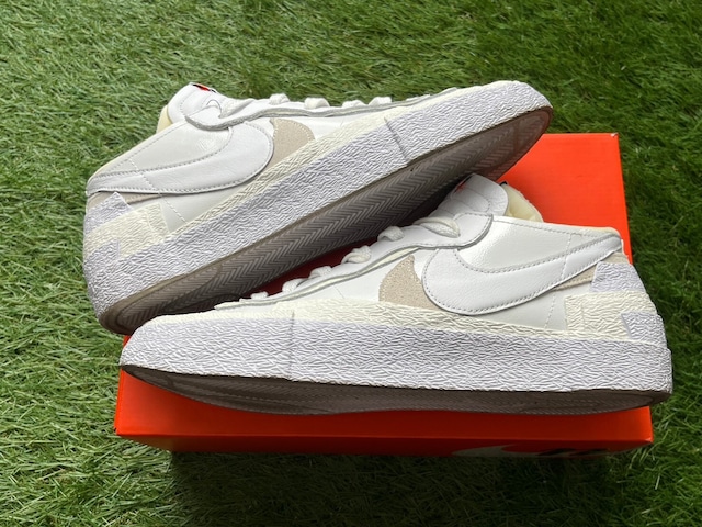 NIKE × sacai BLAZER LOW WHITE PATENT DM6443-100 28.5cm 31400