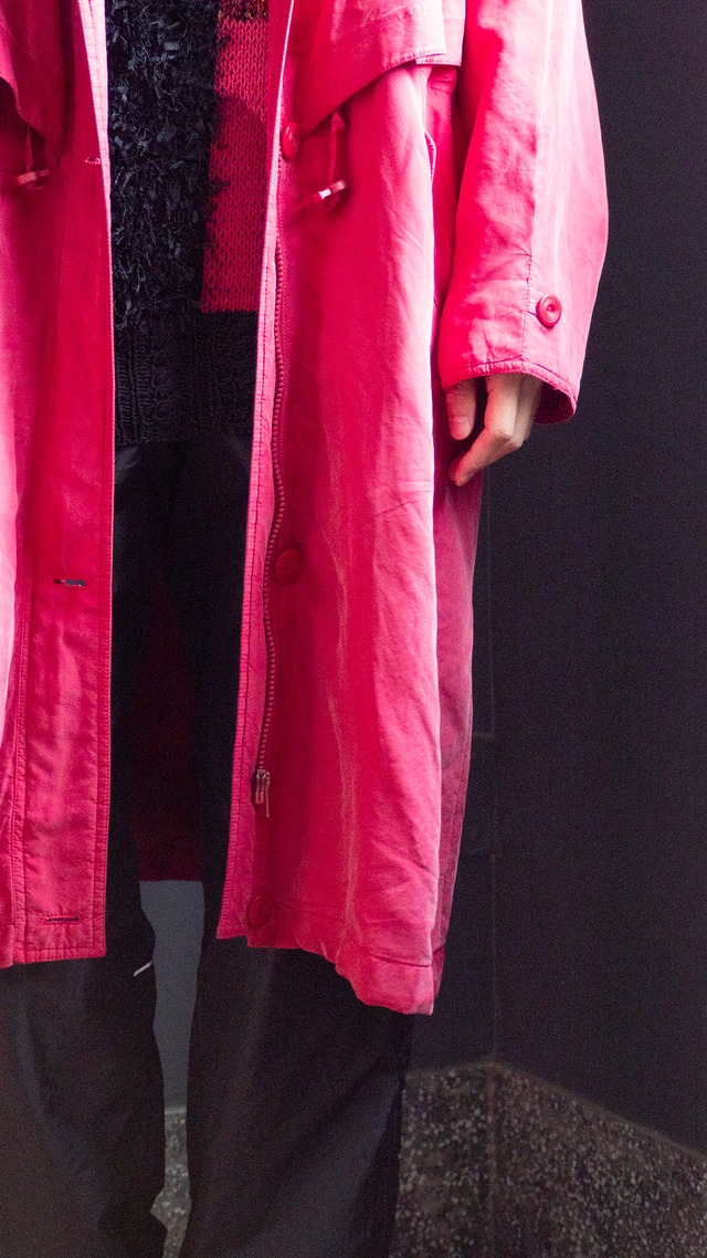 "C&A" 1980s Silk hooded coat