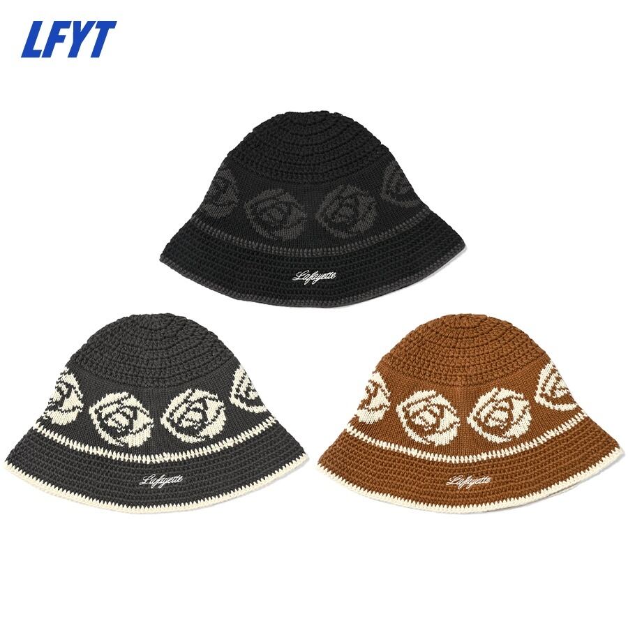 LFYT : ROSE KNIT BUCKET HAT