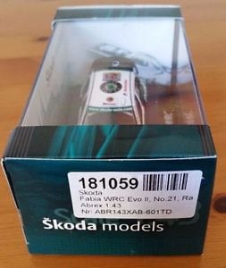 送料無料】abrex 143スコーダfabia wrc evo iiレーシィングカーabrex