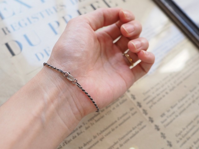 ITALY Vintgae 925 silver chain bracelet