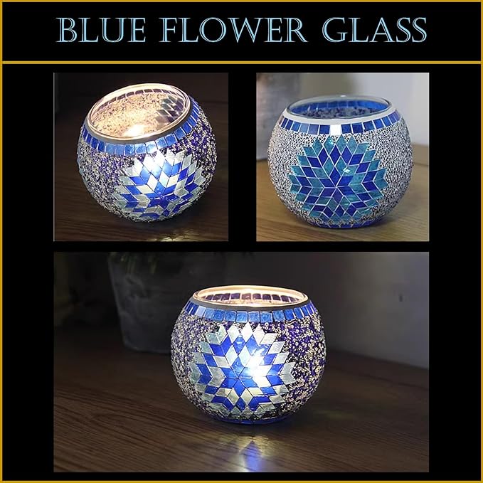 NOELAMOUR キャンドルホルダー キャンドルグラス ステンドグラス