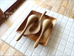 チーク無垢材 ディナースプーンL16cm スープスプーン カレースプーン レンゲ 木製カトラリー ウッドスプーン 世界三大銘木