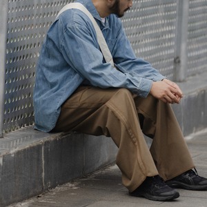 Single pocket long sleeve denim shirt 0191