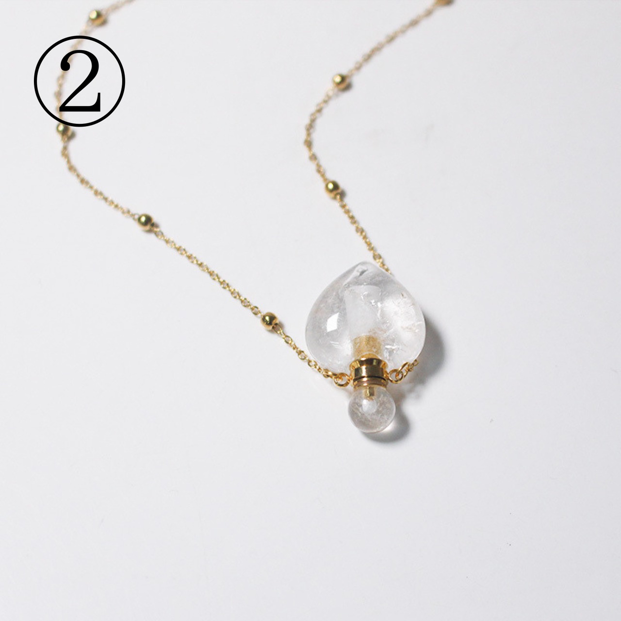 鉱石ポーションボトルⅠ〜クリスタルの香水瓶ネックレス〜M23124