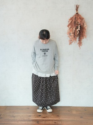 [NATURAL LAUNDRY]ミニ裏毛コーヒーptワイドプルオーバー