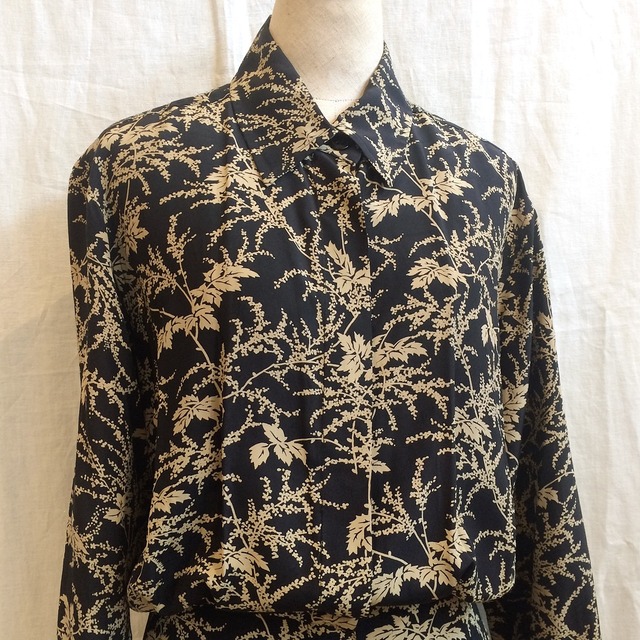 Floral Silk Shirt Dress