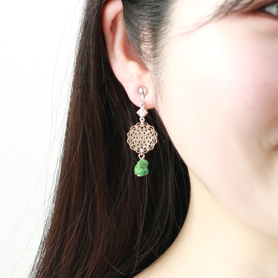 green turquoise ピアス＆イヤリング mm1256 | 【MeiNu（メイニュウ