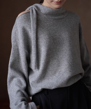 ウール100％◆やわらかリボンセーター【t-10766】