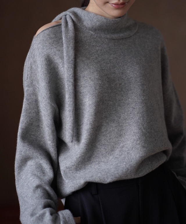 ウール100％◆やわらかリボンセーター【t-10766】