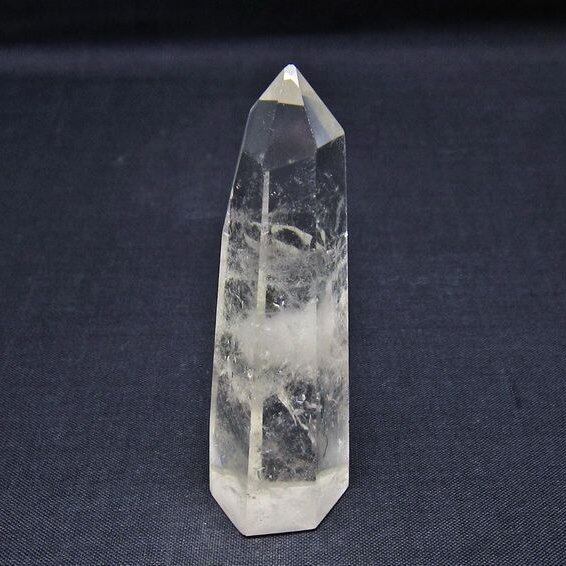 水晶 六角柱 ポイント 置物 一点物 142-11021