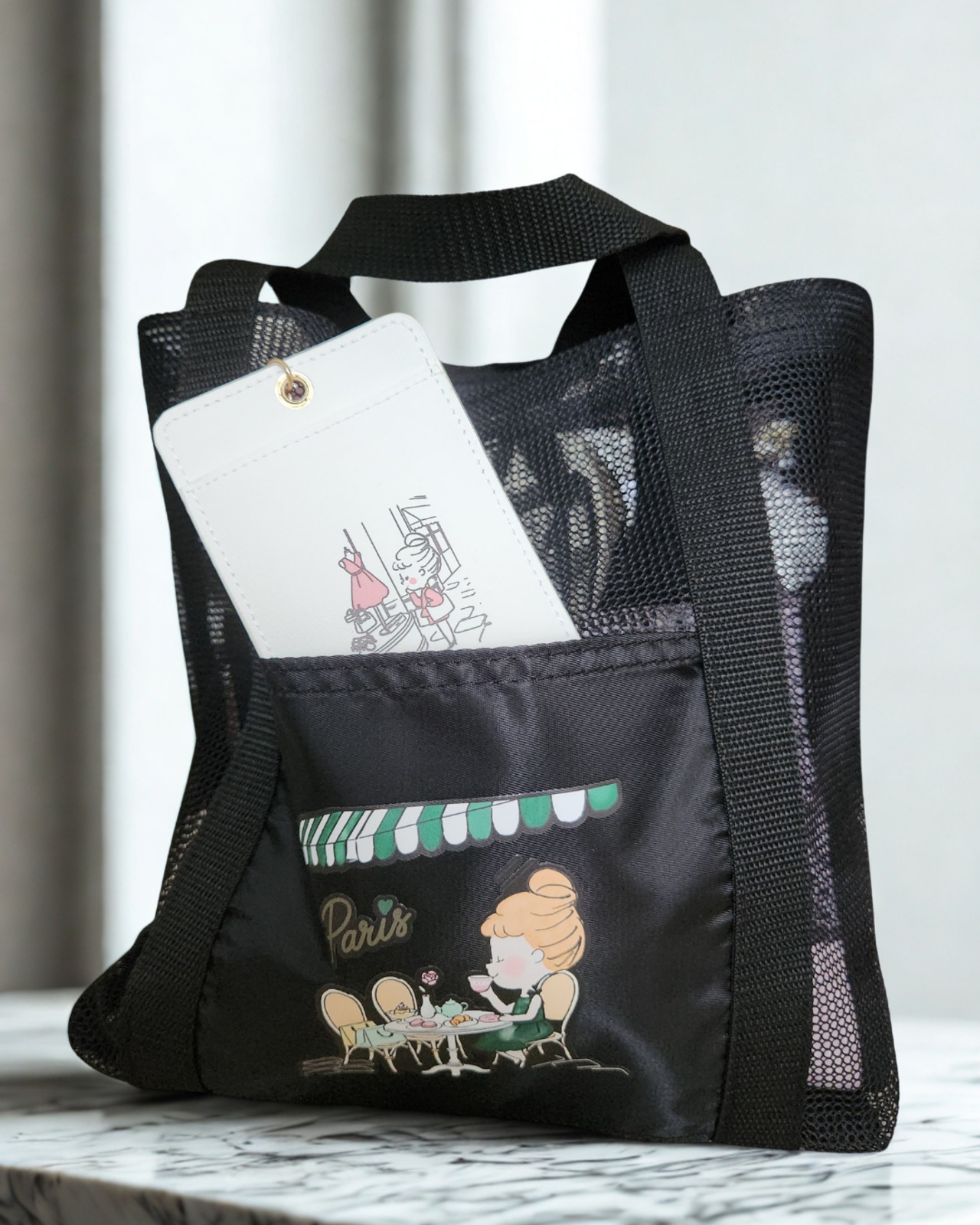 【7月限定】cafe_マグカップ ＆ メッシュトートバッグ - 6