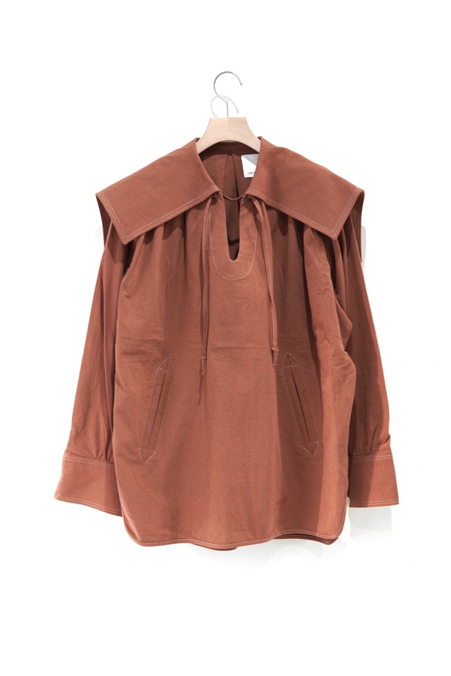 little suzie / Wrinkle Cotton Sailor P/O / Brown