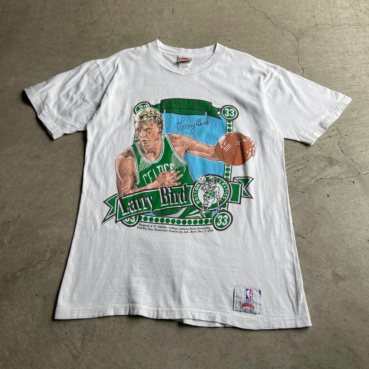 USA製 80年代 NBA バスケットボール Larry Bird ラリーバード プリントTシャツ メンズM 古着 BOSTON CELTICS  ボストンセルティックス 80s ヴィンテージ ビンテージ ホワイト 白【Tシャツ】【HA10】【23T】【FSS2308-30】 | cave ...