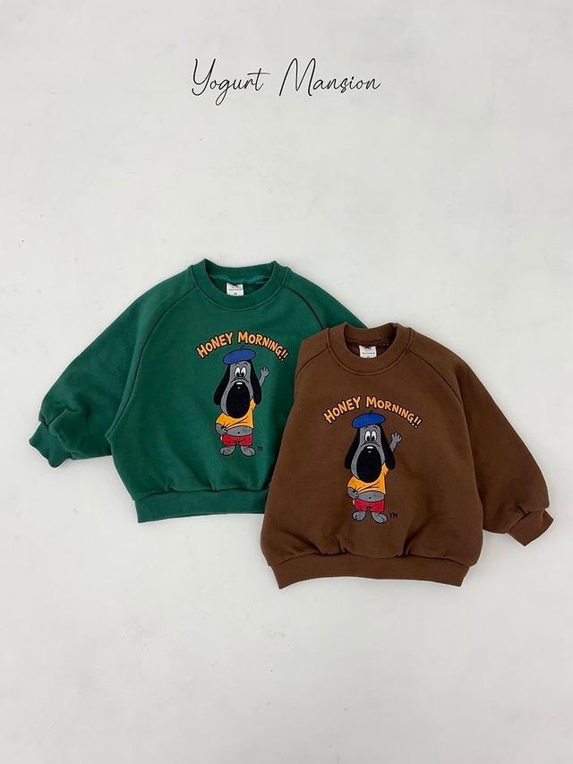 【取寄】yogurt mansion｜honey morning sweatshirt｜ハニーモーニングスウェット｜XS-JM｜kids&jr｜26 autumn