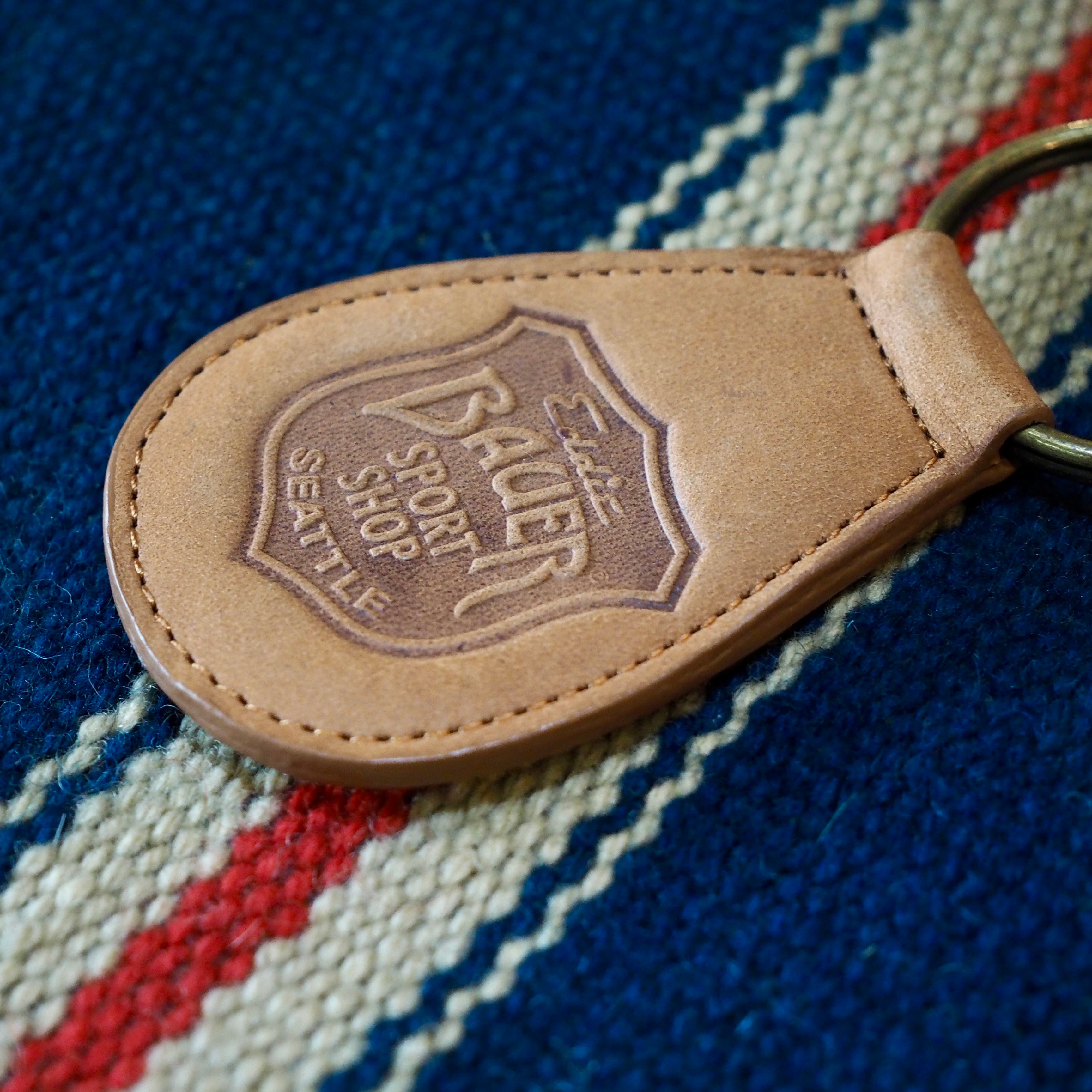 Eddie Bauer SPORT SHOP Embossed Leather Key Ring エディーバウアー スポーツショップ レザー キーリング