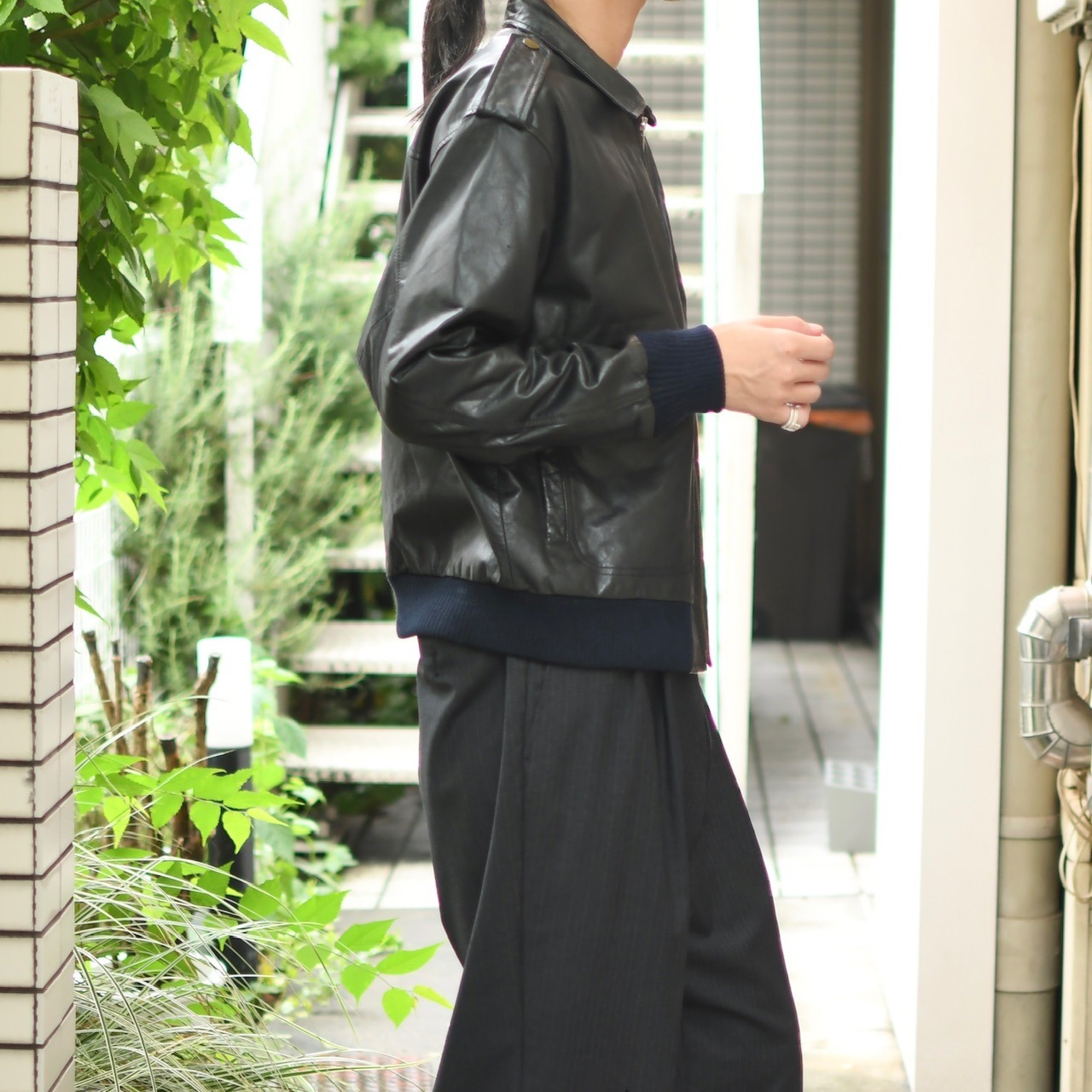 BURMA RUN leather flight jacket