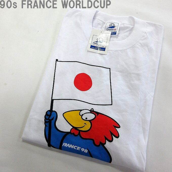 ■サッカー フランス ワールドカップ 98s　日本代表 オフィシャル 新品 タグ付き 公式Tシャツ ヴィンテージ FIFA WORLDCUP  L[BY0780