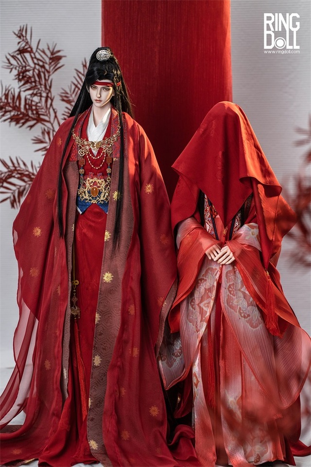 （衣装２点）【セット購入割】Ringdoll◆Chinese Wedding Dress　中国伝統婚礼衣装(Rc70-152＋Rc70-153)　セット購入　※５％OFF特典あり