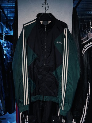 【D4C】90's"ADIDAS"EURO VINTAGE asymmetry switching color nylon track jacket