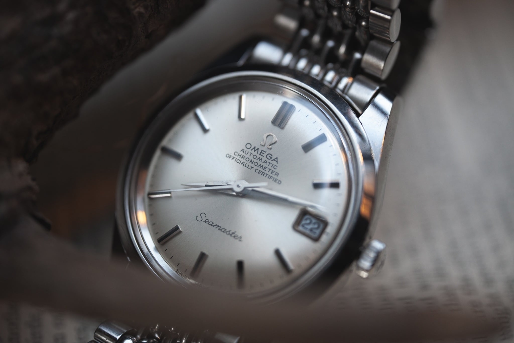 【OH済み】オメガ シーマスター120 クロノメーター 自動巻き 腕時計 ステンレススチール SS ホワイト 2501.21 メンズ 40802063962【アラモード】