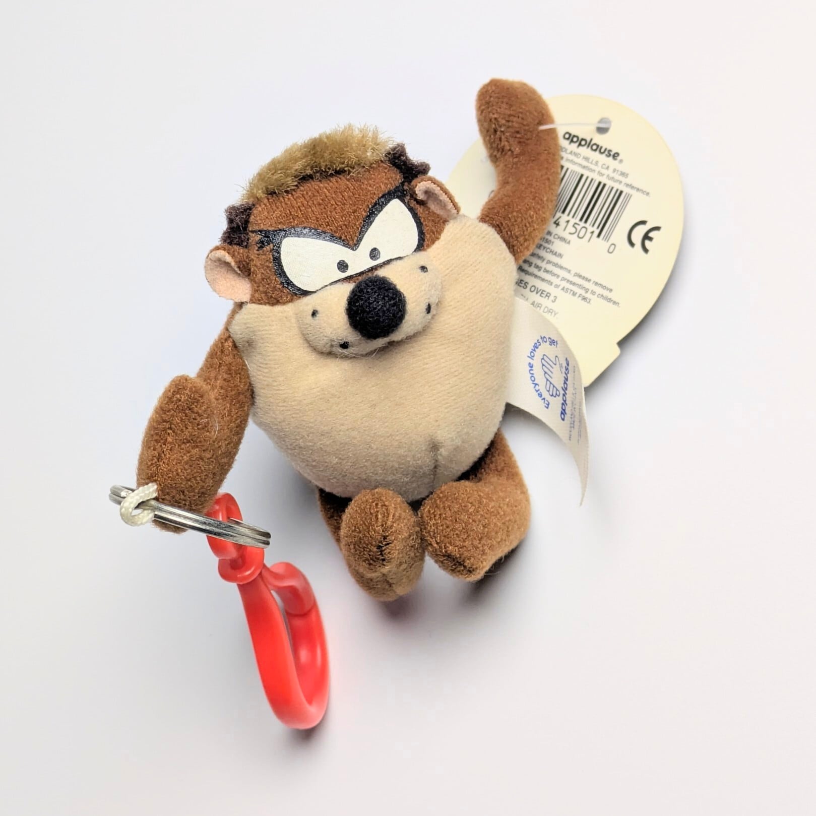 ☆VINTAGE 1999☆【 Looney Tunes ( ルーニーテューンズ )】 タズマニアンデビル / TAZ / マスコットキーホルダー / ぬいぐるみキーホルダー〚アメリカン雑貨 アメトイ〛