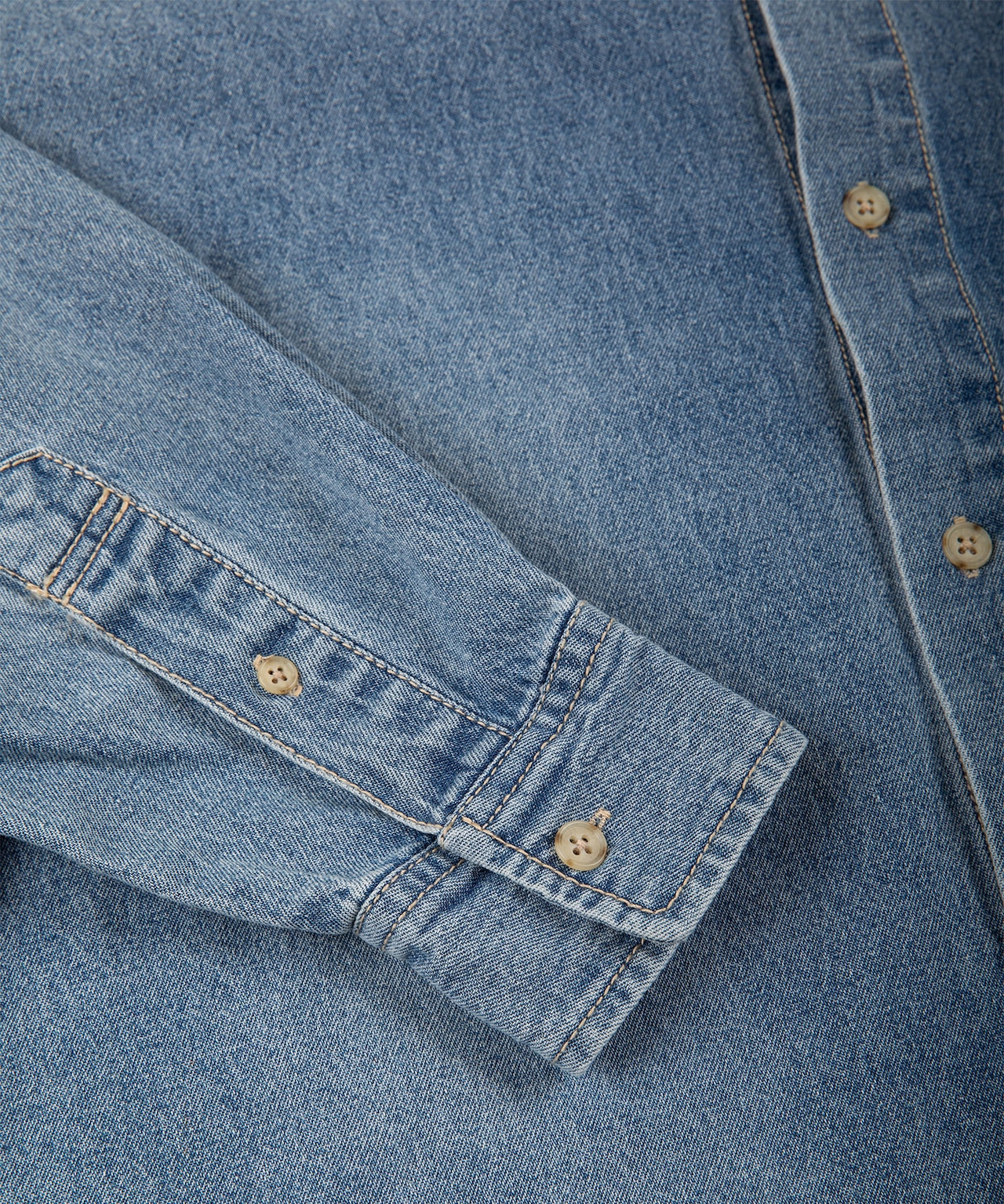 【SUNS】SIDE LINE VINTAGE BIG DENIM SHIRTS［RSS017］