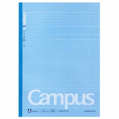 コクヨ キャンパスノートカラー表紙ドット入り A4 罫幅7mm 35行