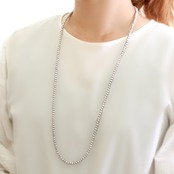 グレー 淡水パール ネックレス 80㎝ ne1207