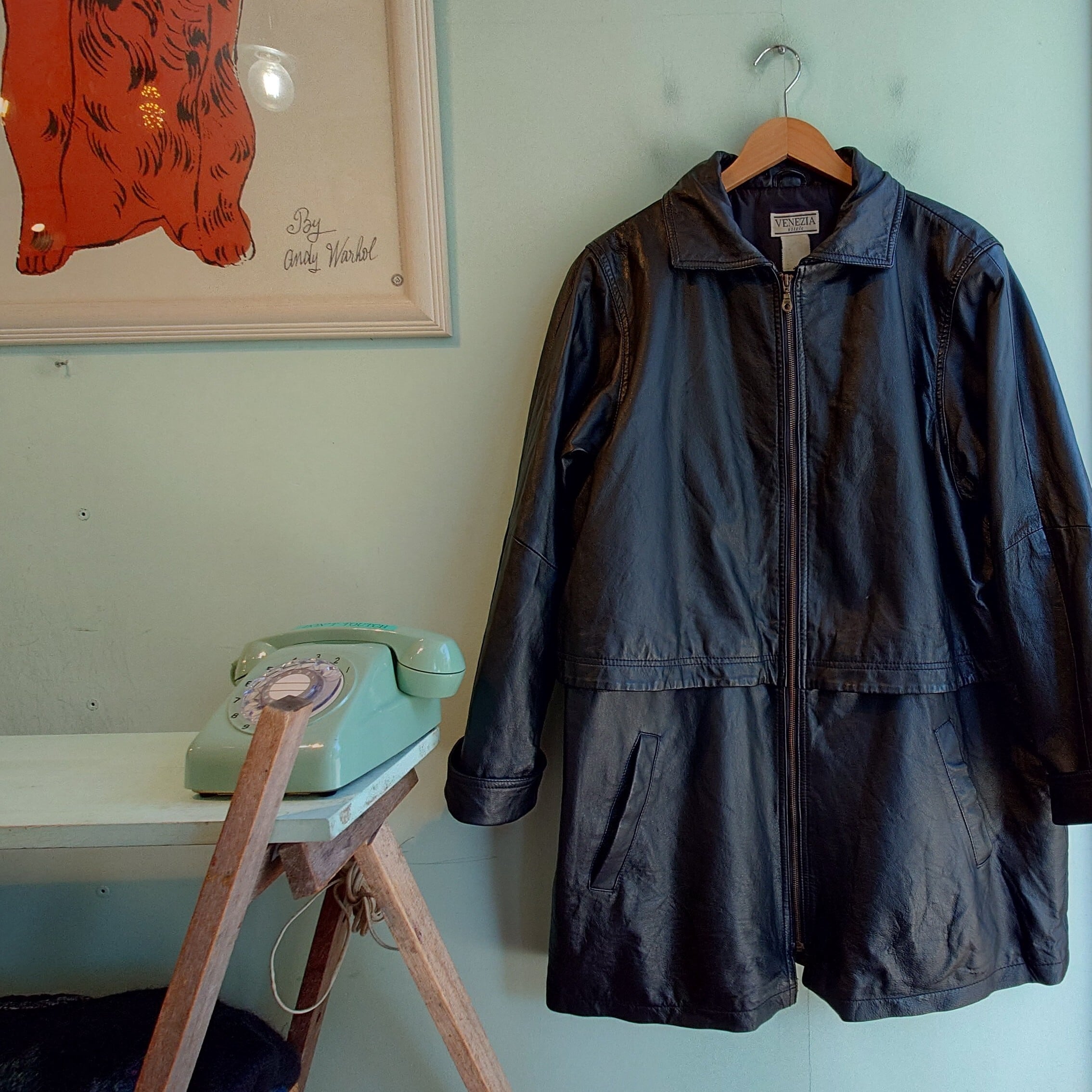 VENEZIA vitale 90s vintage レザーコート レザージャケット ファー