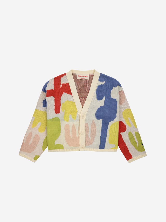 〈 BOBO CHOSES 24SS 〉 Carnival all over cropped jacquard cardigan