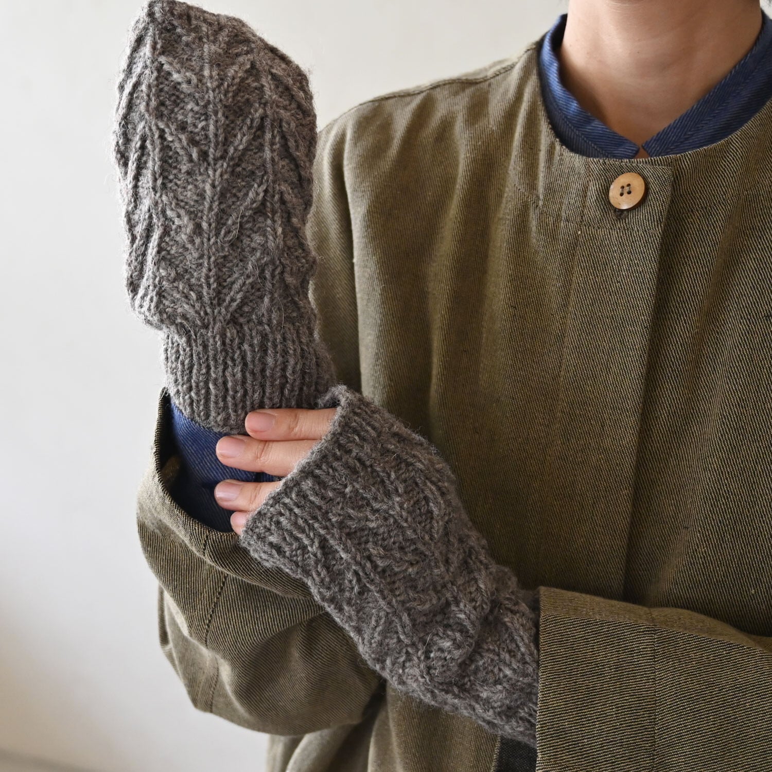 【sisam】コモレビアームウォーマー|ノンミュールシングウール × コットン