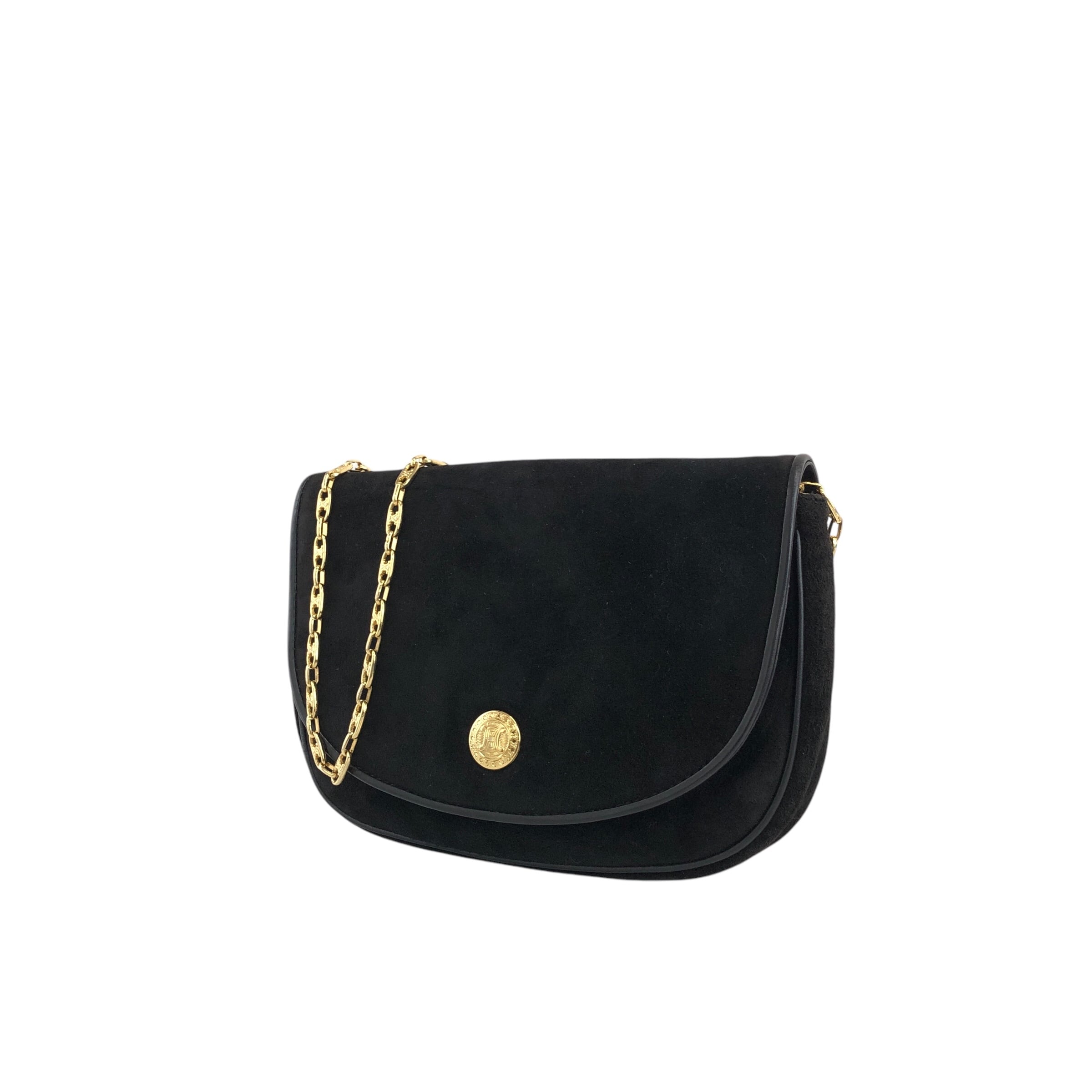 CELINE セリーヌ ショルダーバッグ ブラック トリオンフ ベロア