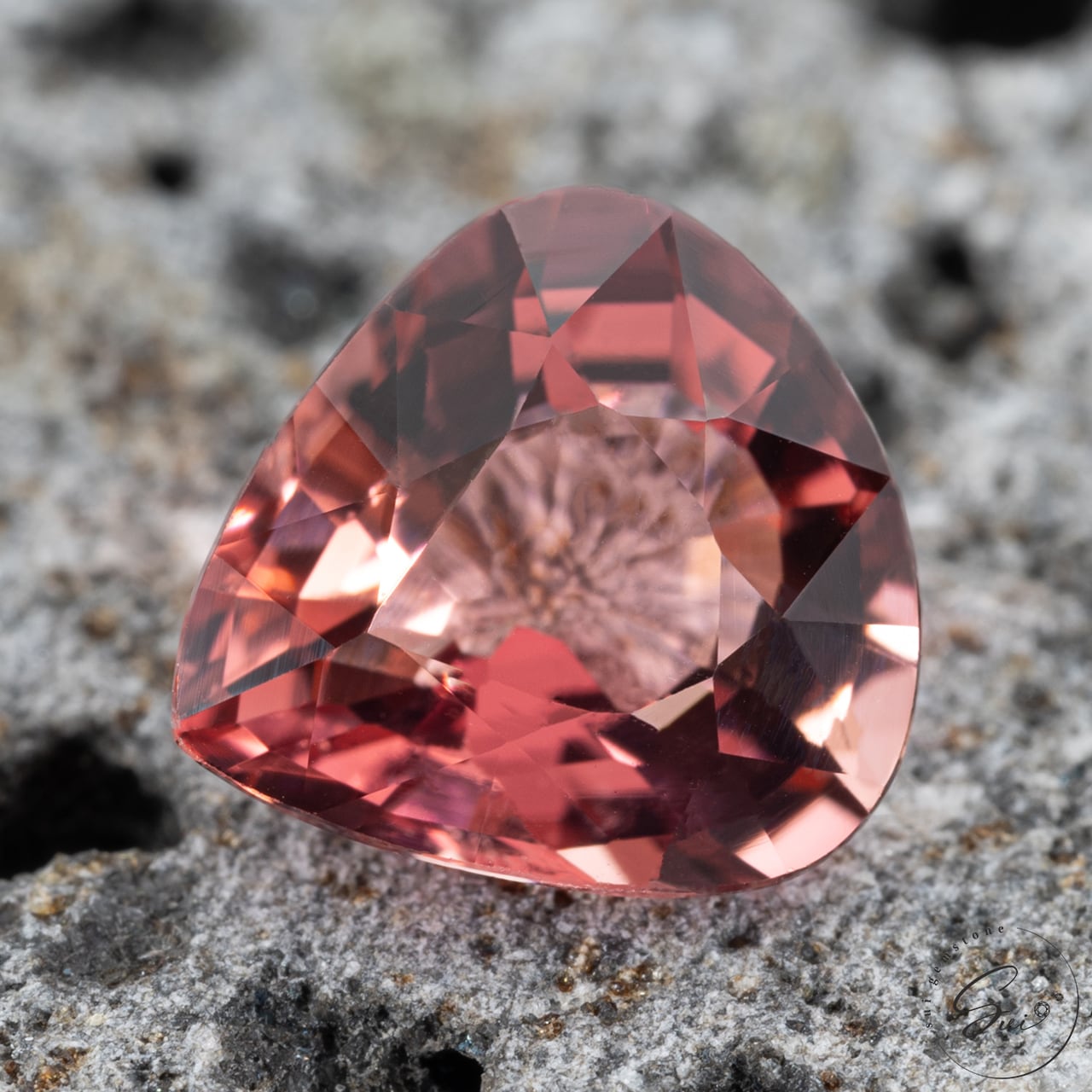 天然【非加熱】トルマリン・オレンジピンク 1.20ct 日宝協ソーティング
