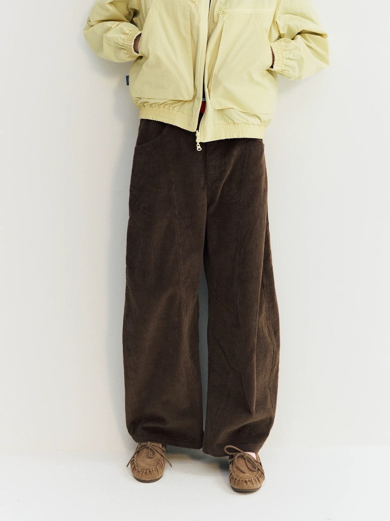 NORYBRAND Corduroy Twisted Wide Trousers