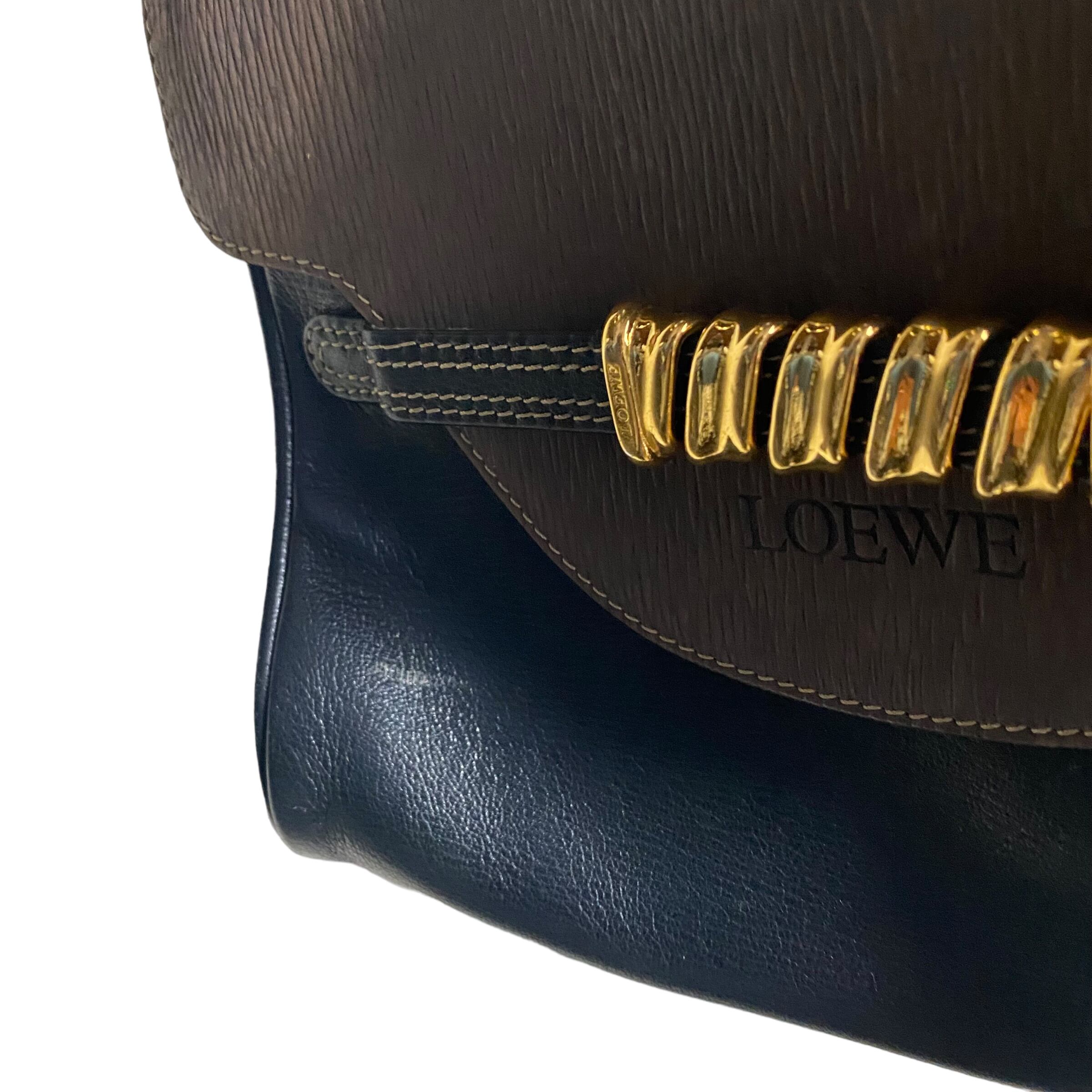 vintage LOEWE leather clutch bag “VELAZQUEZ” | NOIR ONLINE