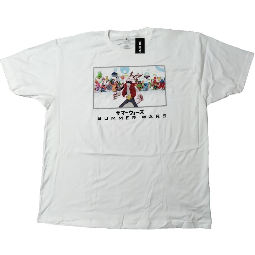 サマーウォーズ Tシャツ 2XLサイズ 白 映画T ムービーT アニメT 新品