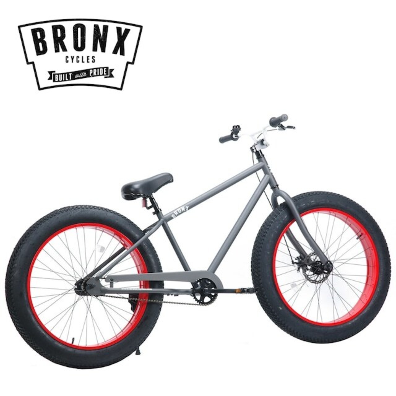 ３台限定!! BRONX/ブロンクス BRONX 4.0 26 x 4.0 変速なし ファットバイク 自転車 26インチ FATBIKEMATTE GRAY x RED
