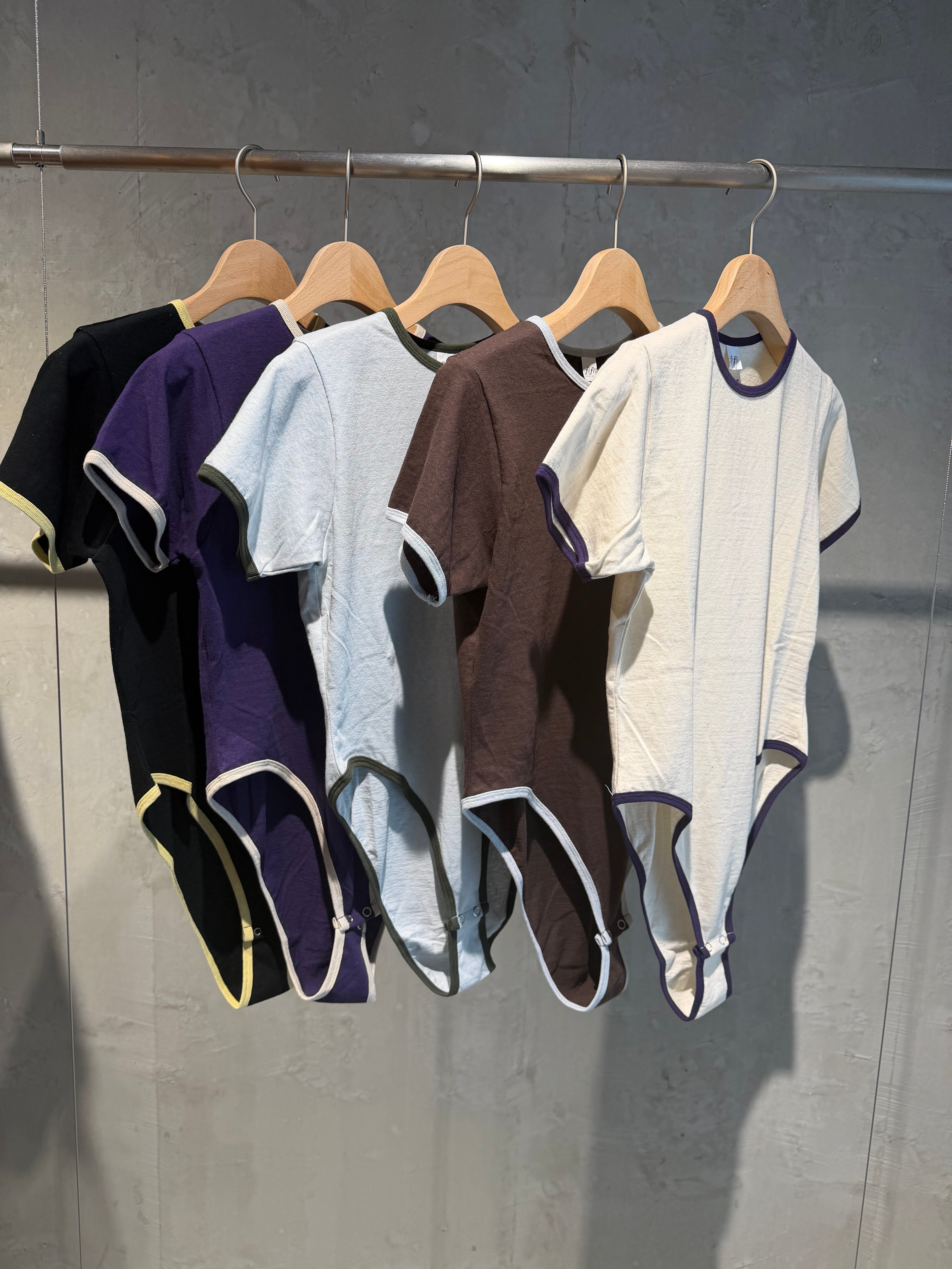 fifi collection ボディスーツ 半袖 Tシャツ M fifi collection/piping body suit | ikasa.