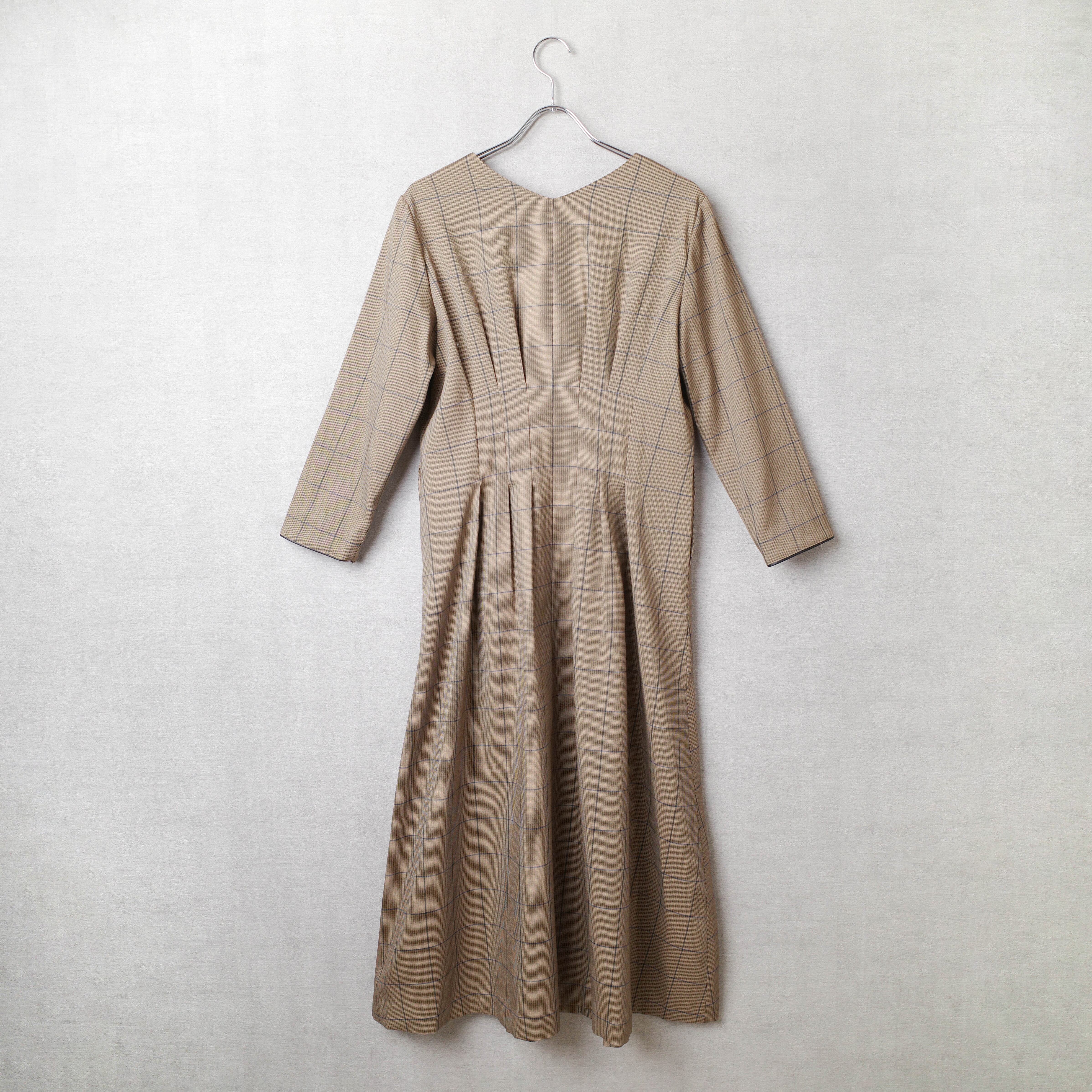 [NEW] RIM･ARK	CHECK LONG SLEEVE ONEPIECE 460CAL33-0530