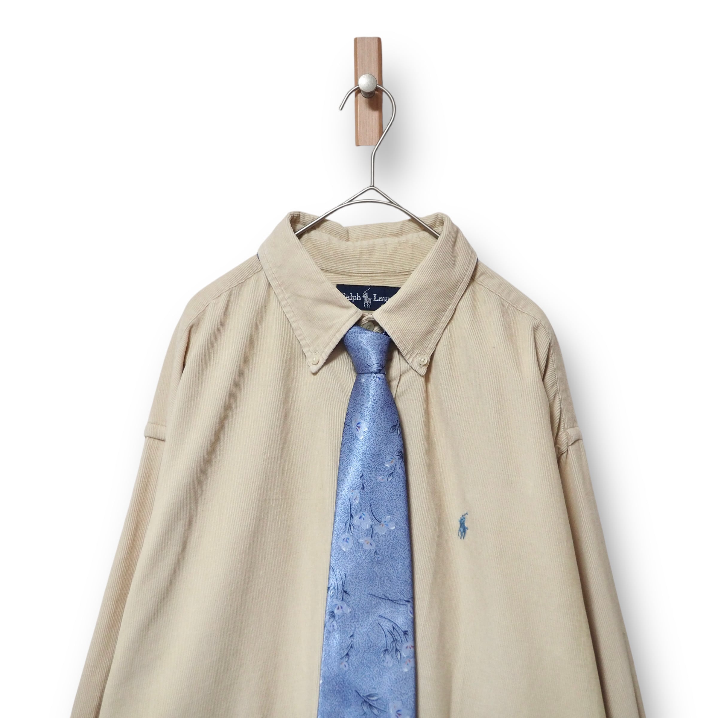 【RALPH LAUREN】長袖コーデュロイシャツ+ネクタイ