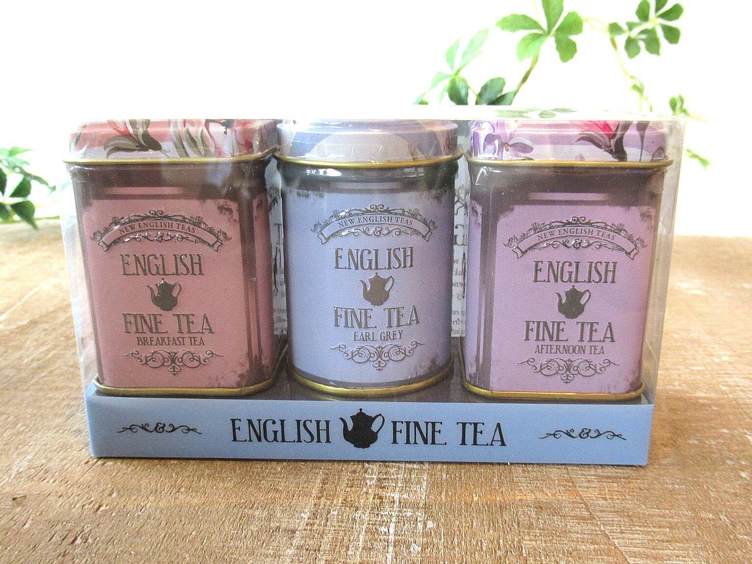 イギリス缶入り紅茶プチ3種セット フラワー Brilliant Tea ブリリアントティー